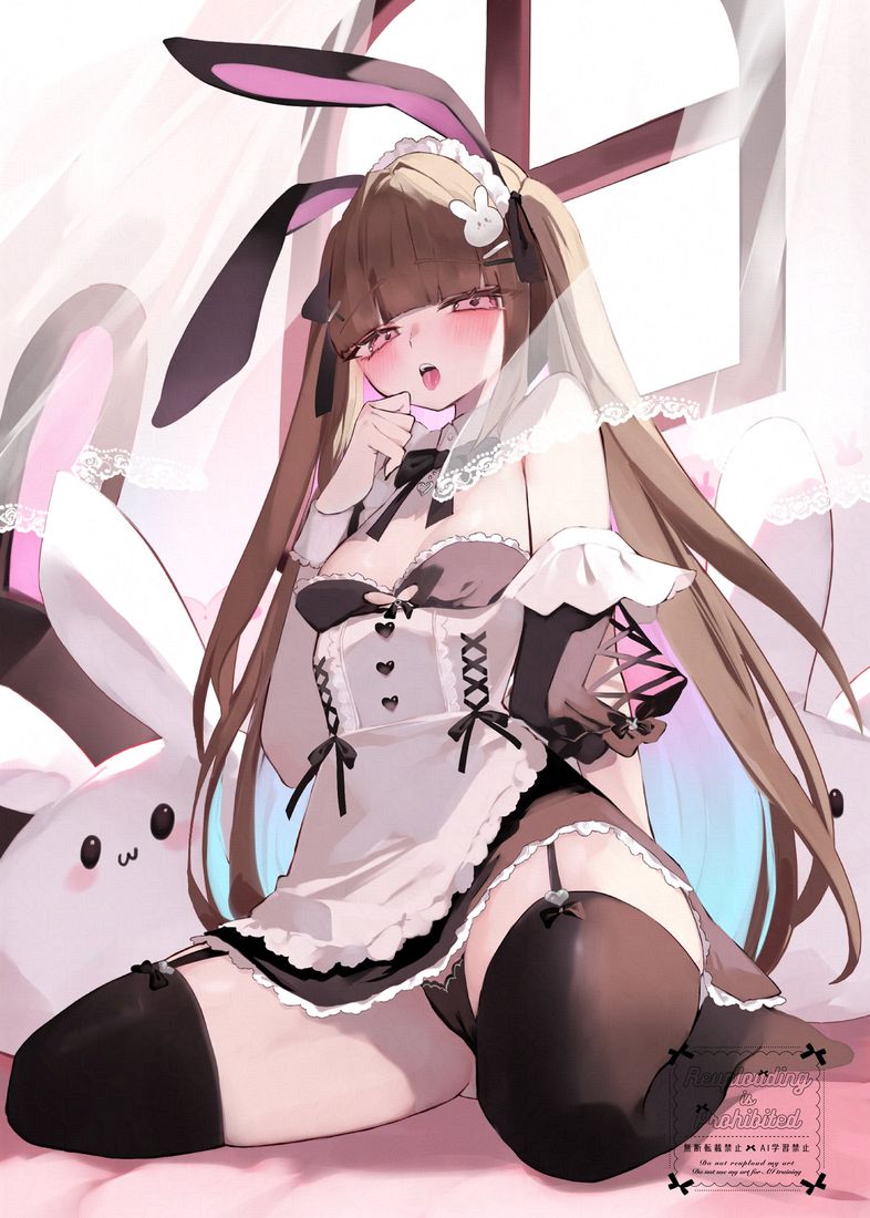 ぴえうさ maid illustration