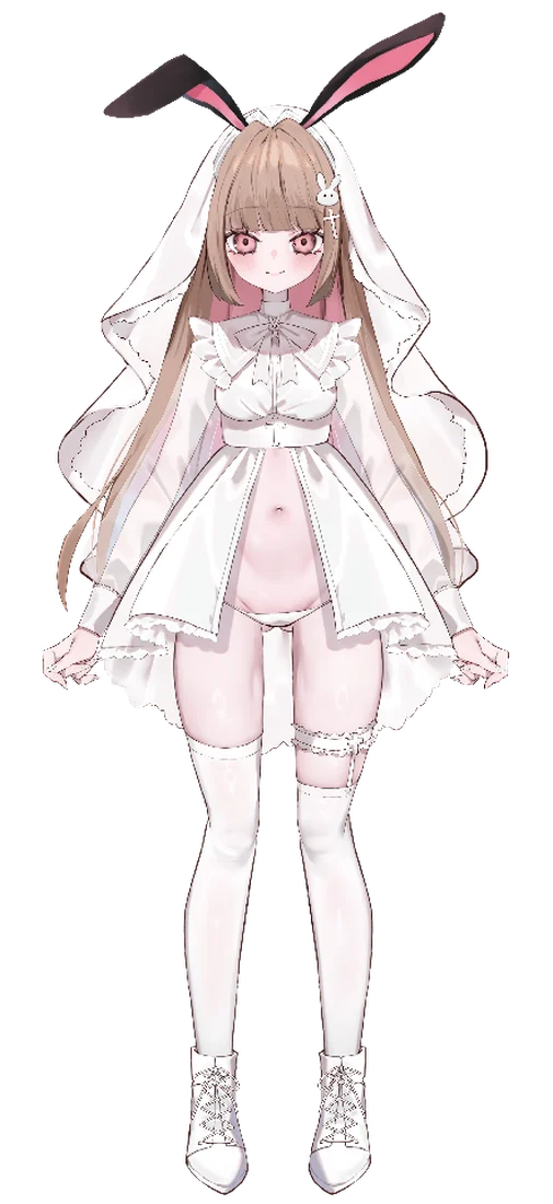 white sister bunny outfit